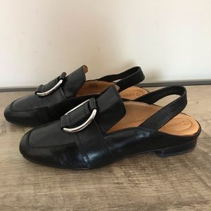 CORSO COMO Endya Black Leather Slip on loafer sling back